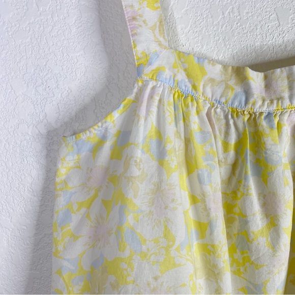 The Nines By Hatch Yellow Floral Swing Tank Blouse - Picture 4 of 6